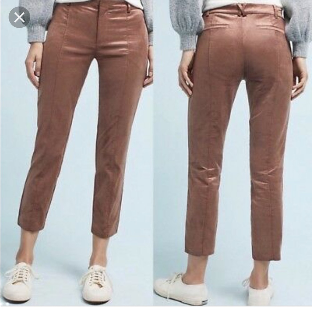 Anthropologie Essential Slim Velveteen in Copper